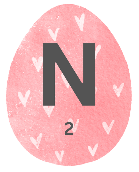 KI generiert: Ein rosa Herz mit weißen Herzen und dem Buchstaben "N" im Mittelpunkt. Text: "N₂".