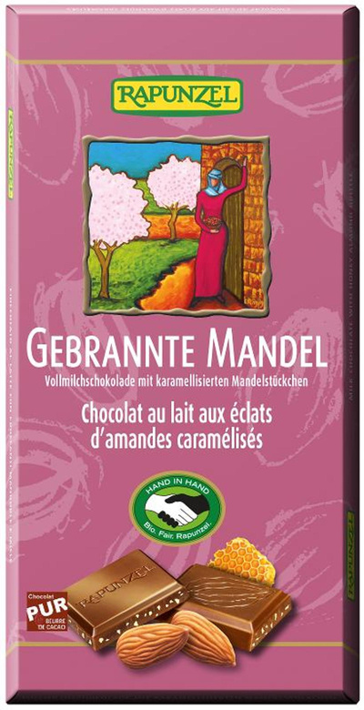 Produktfoto zu Vollmilch Schokolade Gebrannte Mandel