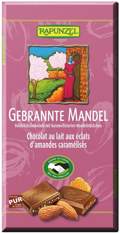 Produktfoto zu Vollmilch Schokolade Gebrannte Mandel