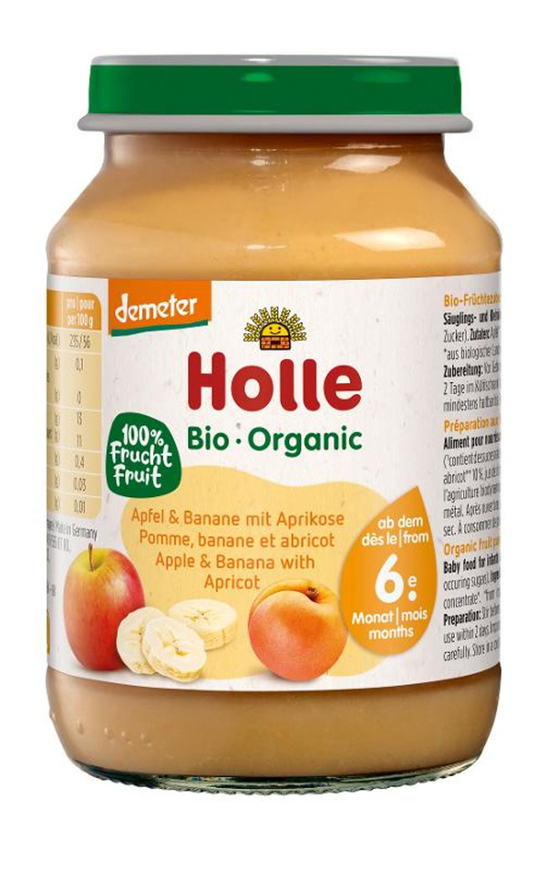 Produktfoto zu Apfel & Banane mit Aprikose - 6. Monat