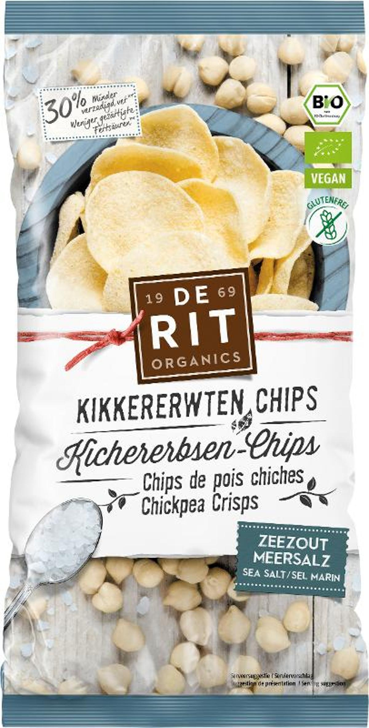 Kichererbsen-Chips mit Meersalz
