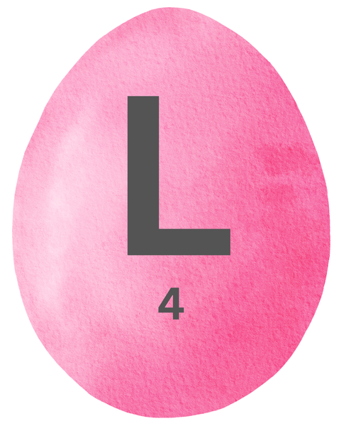 KI generiert: Ein rosa Kreis mit dem Buchstaben "L" und der Zahl "4".