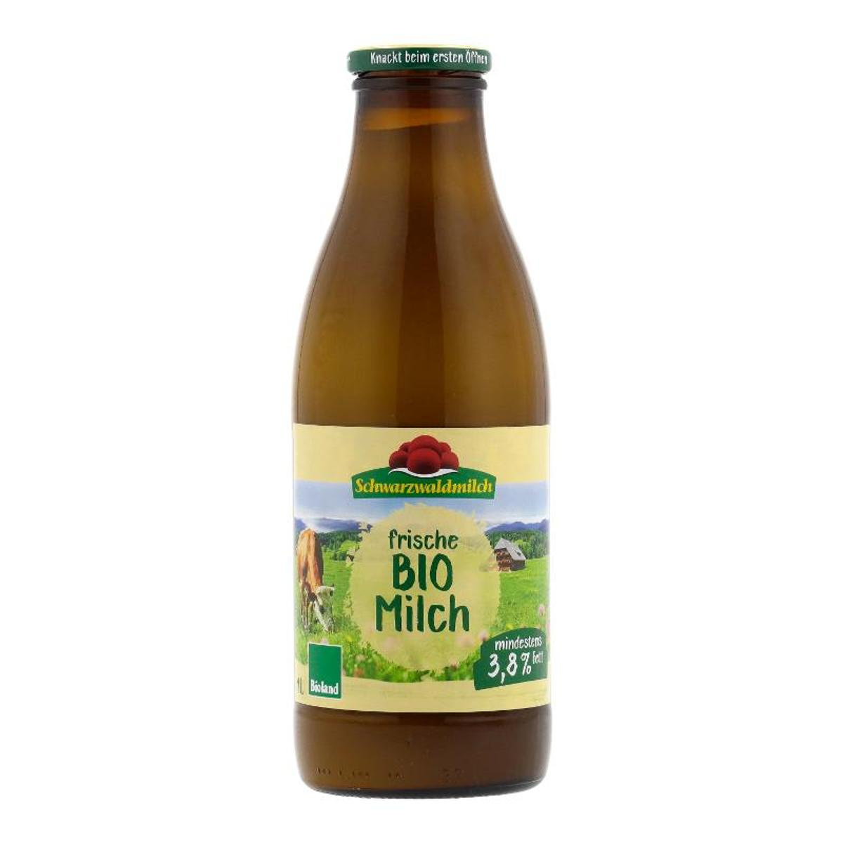 frische Vollmilch 3,8% - 1l Glas