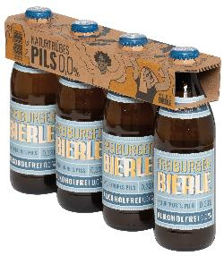 Produktfoto zu Freiburger Bierle - 4er naturtrübes Pils alkoholfrei
