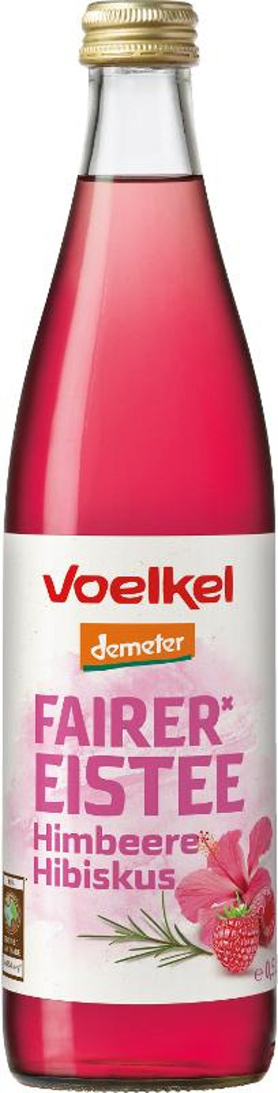 Produktfoto zu Fairer Eistee mit Himbeere und Hibiskus