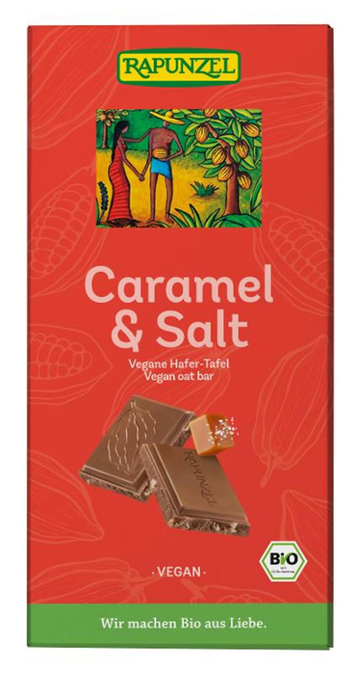 Produktfoto zu Caramel & Salt vegane Hafer-Tafel