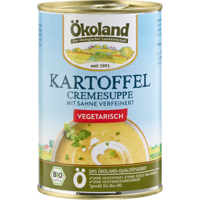 Produktfoto zu Kartoffel Cremesuppe vegetarisch