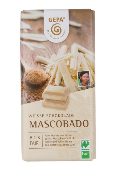 Produktfoto zu Weiße Schokolade Mascobado
