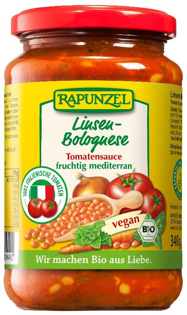 Produktfoto zu Tomatensauce Linsen-Bolognese, vegan