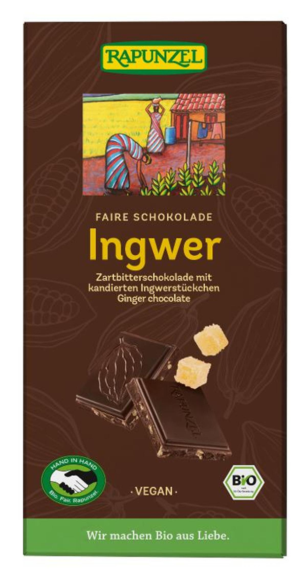 Produktfoto zu Ingwer - Zartbitterschokolade