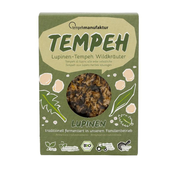 Produktfoto zu Tempeh Lupine Wildkräuter