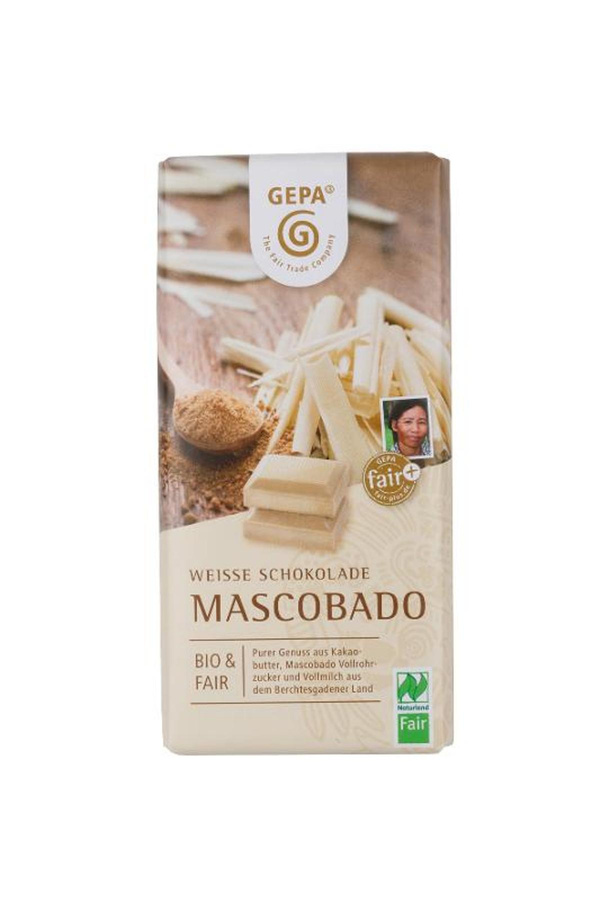Produktfoto zu Weiße Schokolade Mascobado