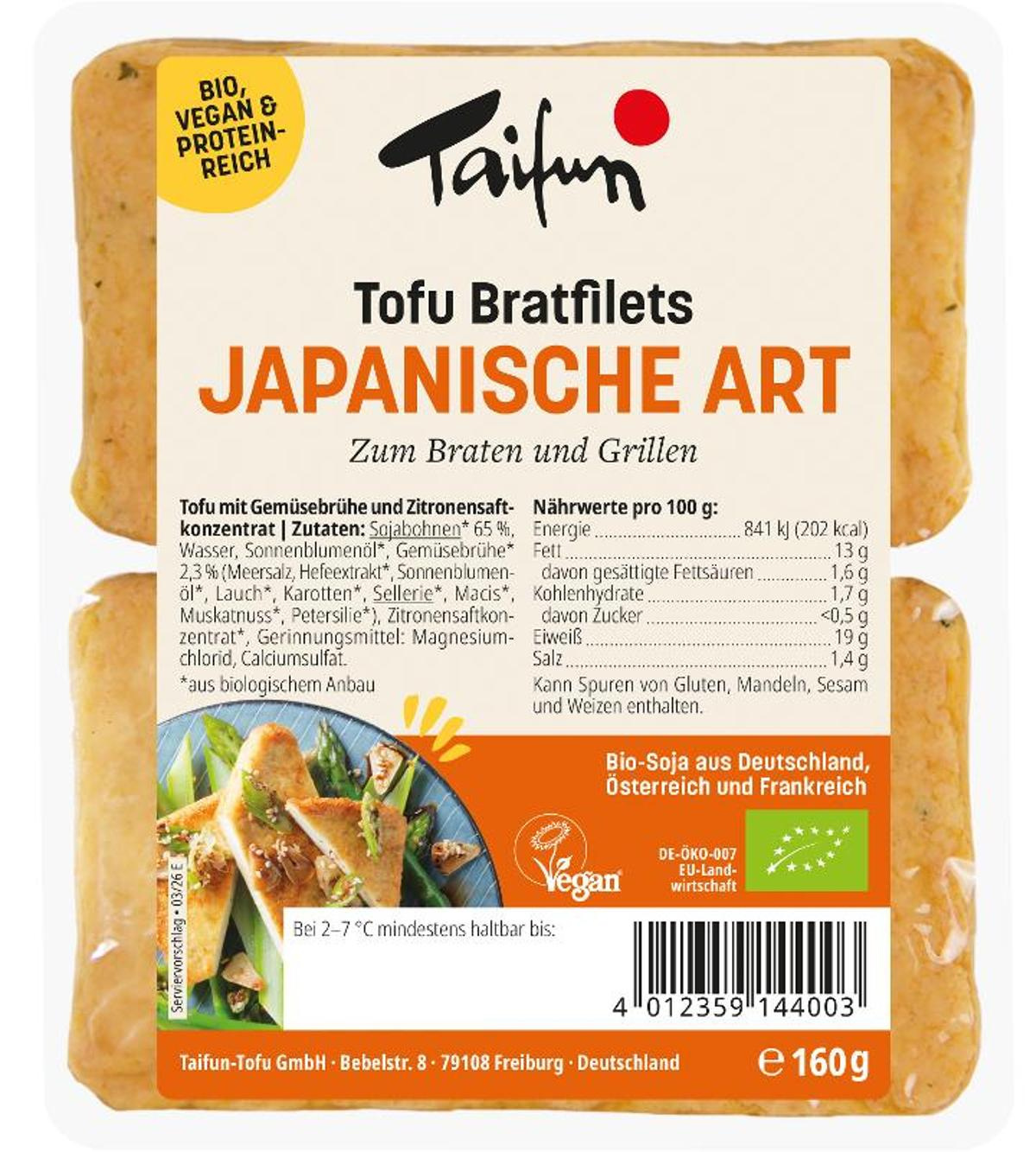 Tofu-Bratfilets Japanische Art