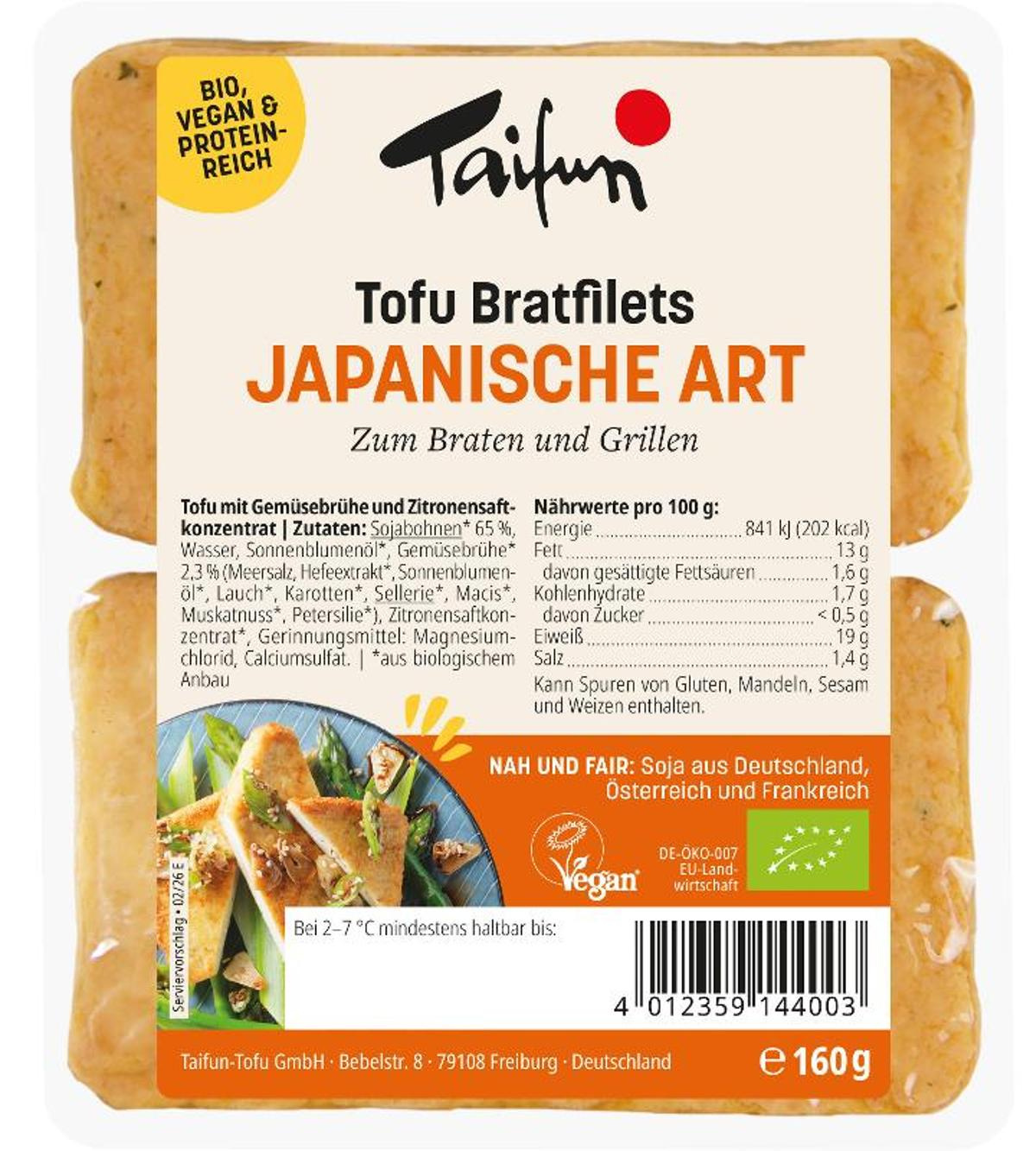 Tofu-Bratfilets Japanische Art