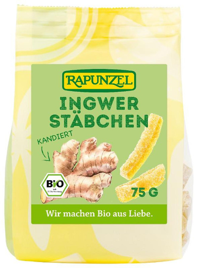 Produktfoto zu Ingwerstäbchen kandiert