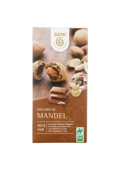 Produktfoto zu Ganze Mandel Vollmilch Schokolade