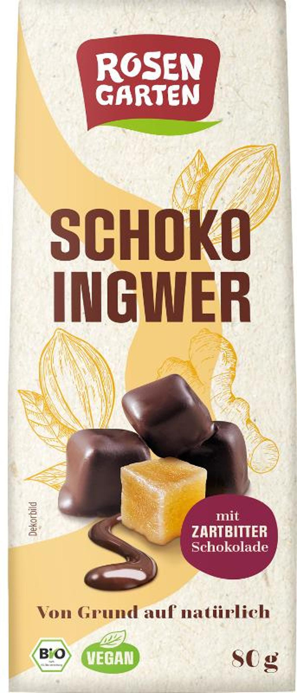 Produktfoto zu Schoko Ingwer zartbitter