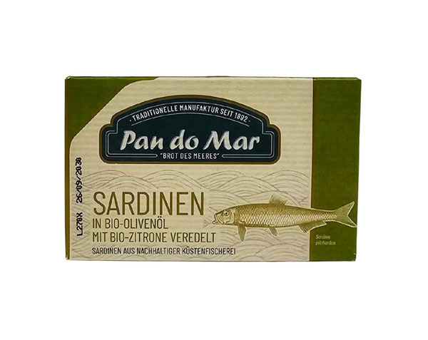 Produktfoto zu Sardinen in Olivenöl mit Zitrone veredelt