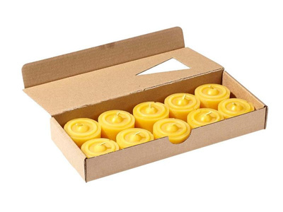 Produktfoto zu Teelichter aus Bienenwachs 10er Set
