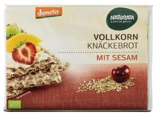Produktfoto zu Vollkorn-Knäckebrot mit sesam