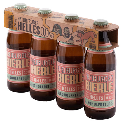 Produktfoto zu Freiburger Bierle - 4er Helles alkoholfrei