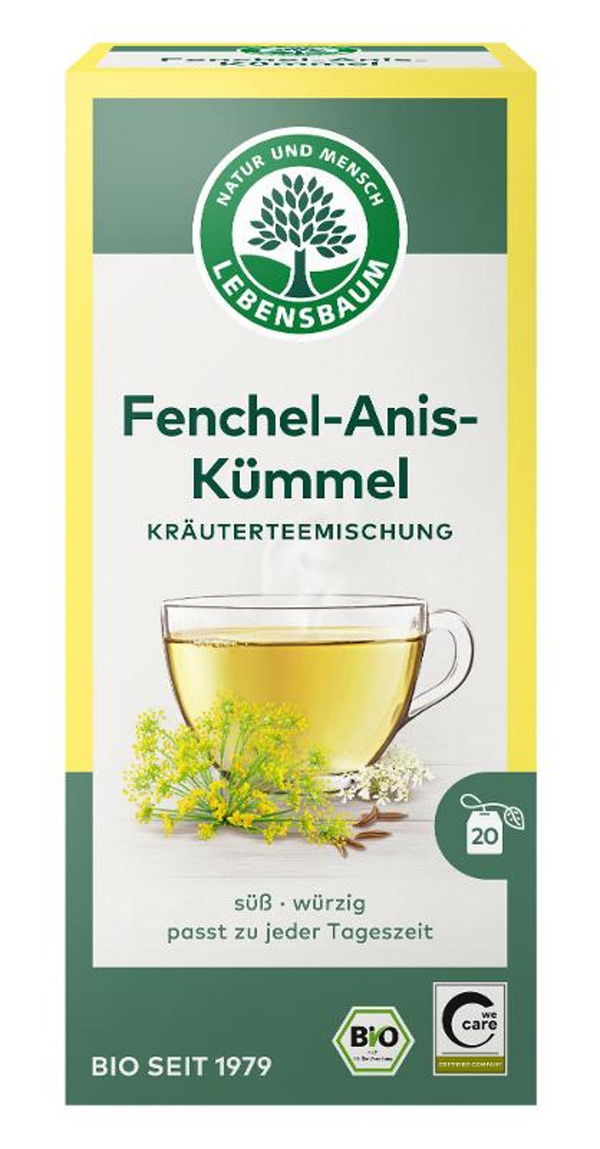 Produktfoto zu  Fenchel-Anis-Kümmel - 20 Teebeutel