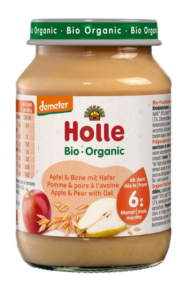 Produktfoto zu Apfel & Birne mit Hafer - 5. Monat