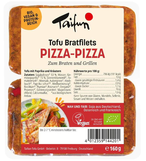 Produktfoto zu Tofu-Bratfilets `Pizza-Pizza`
