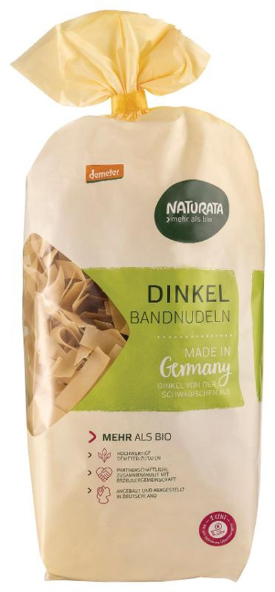 Produktfoto zu Dinkel Bandnudeln gewalzt hell