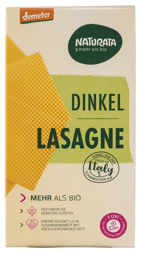 Produktfoto zu Lasagne Dinkel hell