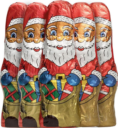 Produktfoto zu Vollmilch Weihnachtsmänner in Stanniolpapier 5 St.