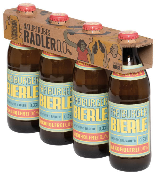 Produktfoto zu Freiburger Bierle - 4er Radler alkoholfrei