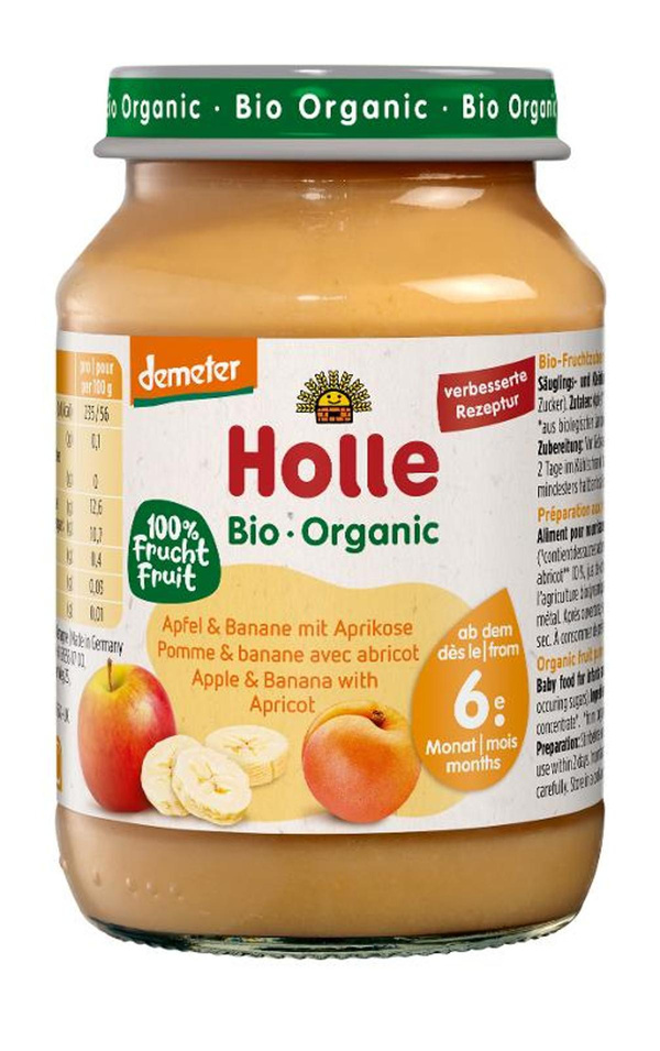 Produktfoto zu Apfel & Banane mit Aprikose - 6. Monat