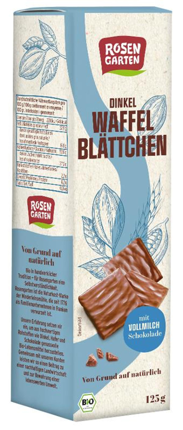 Produktfoto zu Dinkel Waffelblättchen Vollmil