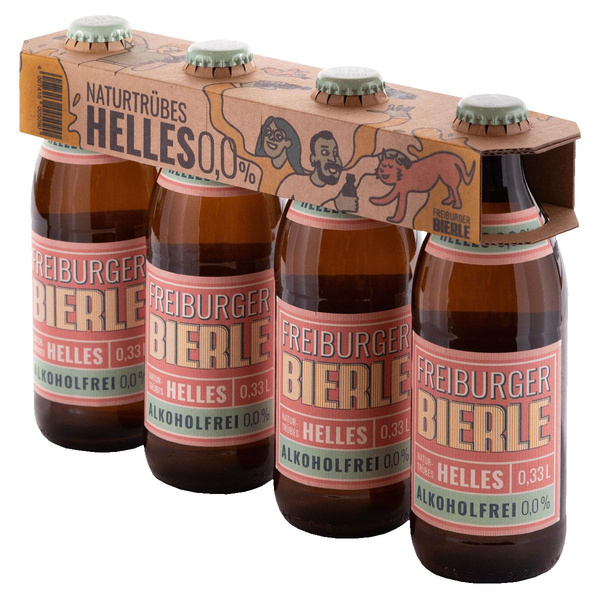Produktfoto zu Freiburger Bierle - 4er Helles alkoholfrei