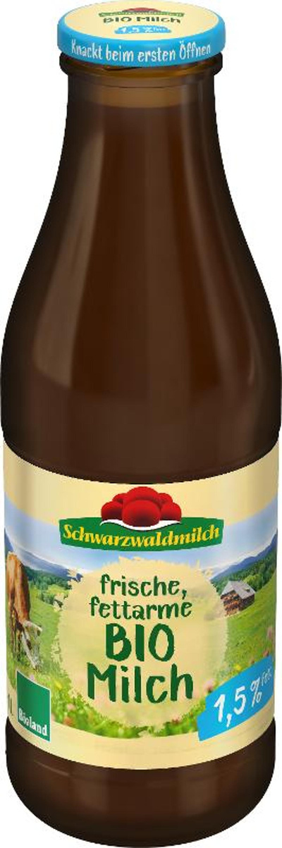Produktfoto zu frische fettarme Milch 1,5% - 1l Glas