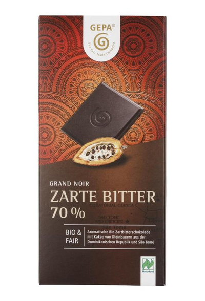 Produktfoto zu Grand Noir Zartbitter Schokolade 70%