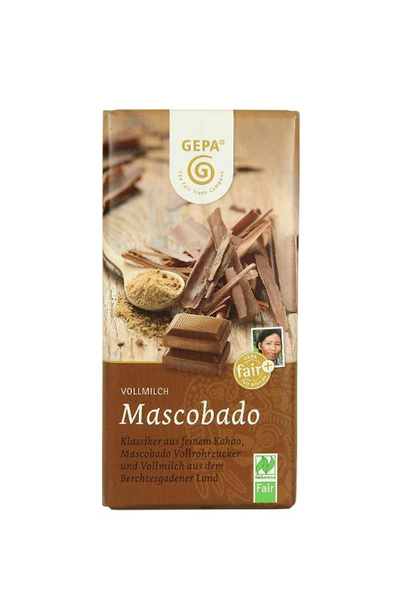 Produktfoto zu Vollmilch Schokolade Mascobado
