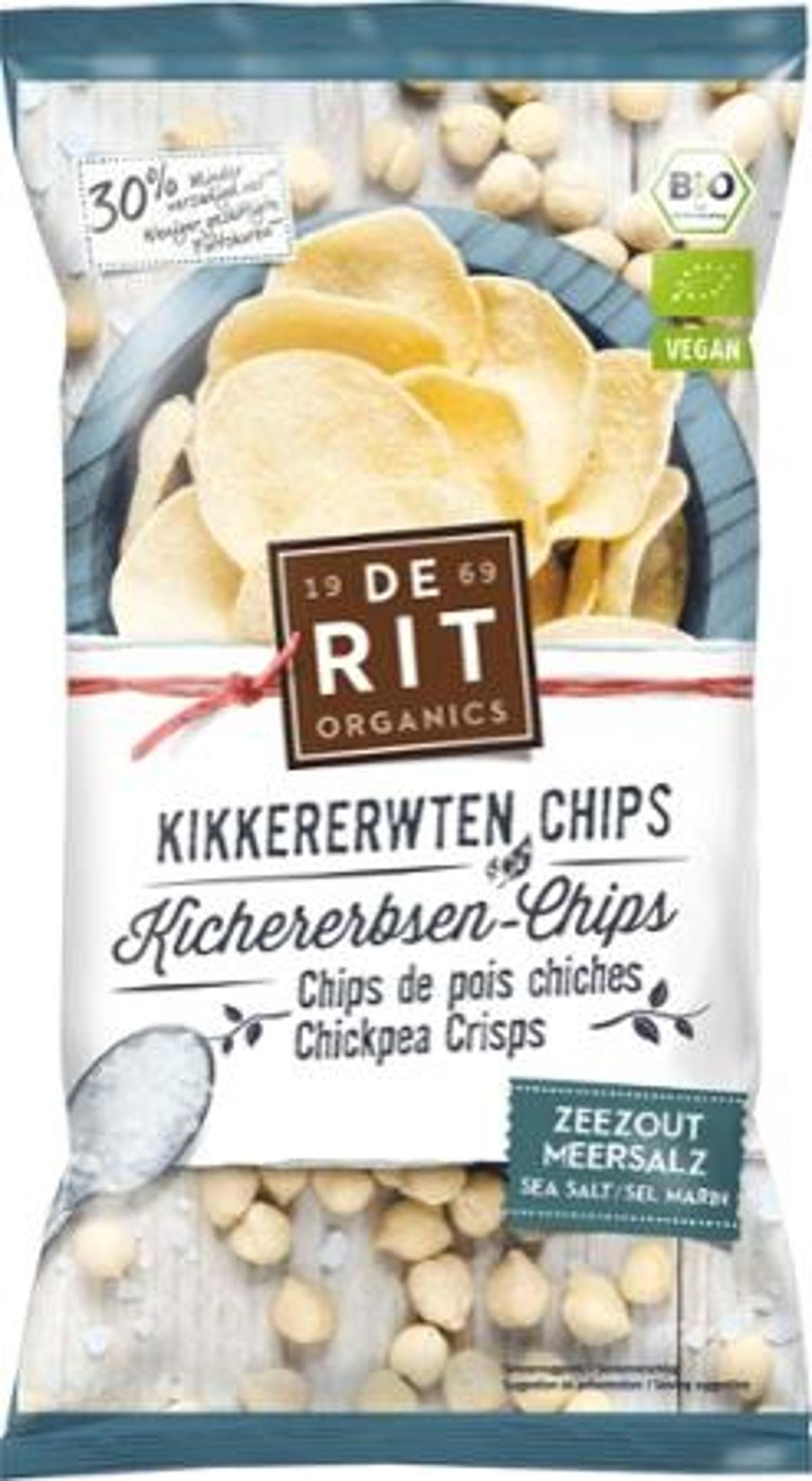 Kichererbsen-Chips mit Meersalz