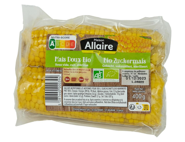 Produktfoto zu Zuckermais gegart (im Vakuum-Beutel 2 Stk.)