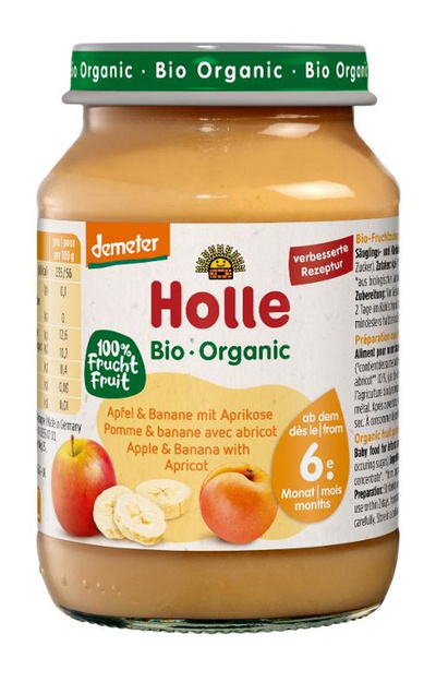 Produktfoto zu Apfel & Banane mit Aprikose - 6. Monat