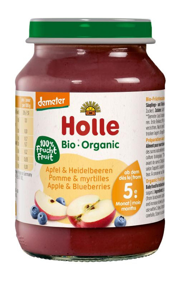 Produktfoto zu Apfel & Heidelbeere - 5. Monat