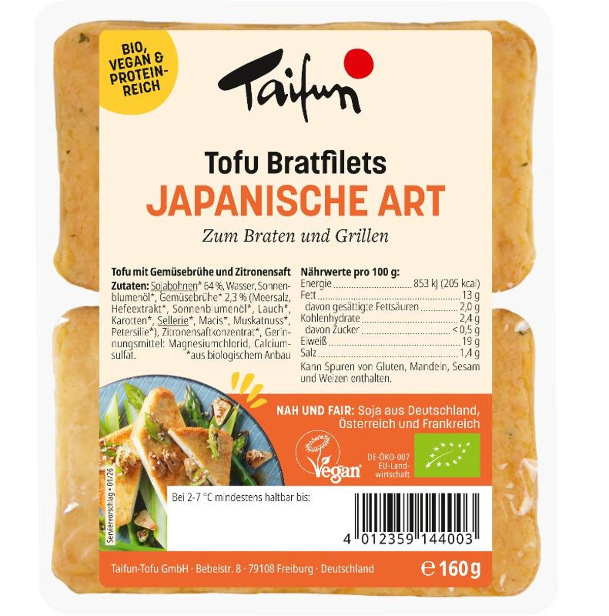 Tofu-Bratfilets Japanische Art