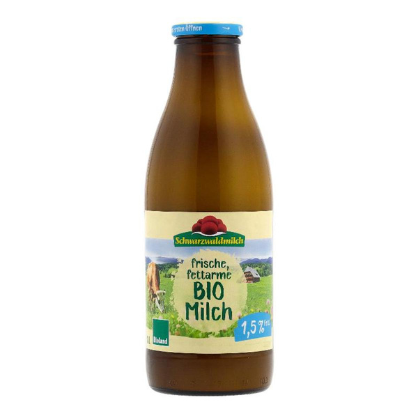 Produktfoto zu frische fettarme Milch 1,5% - 1l Glas