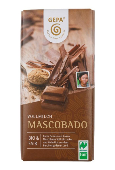 Produktfoto zu Vollmilch Schokolade Mascobado