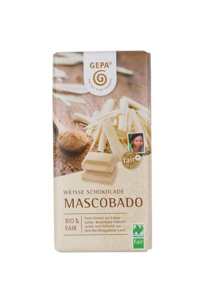 Produktfoto zu Weiße Schokolade Mascobado