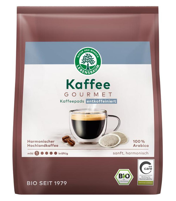 Produktfoto zu Gourmet Caffe Crema entcoffeiniert, Pads