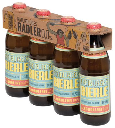 Produktfoto zu Freiburger Bierle - 4er Radler alkoholfrei