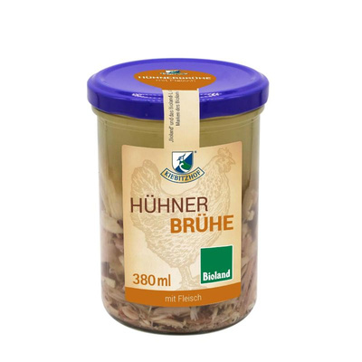 Produktfoto zu Hühnerbrühe mit Fleisch (Glas)