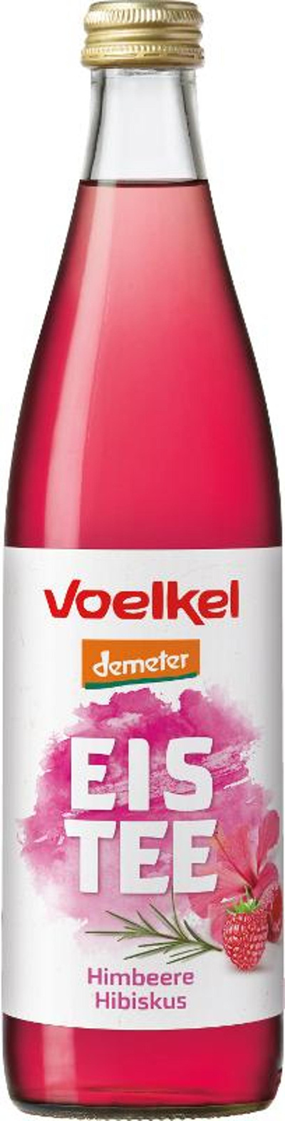 Produktfoto zu Fairer Eistee mit Himbeere und Hibiskus